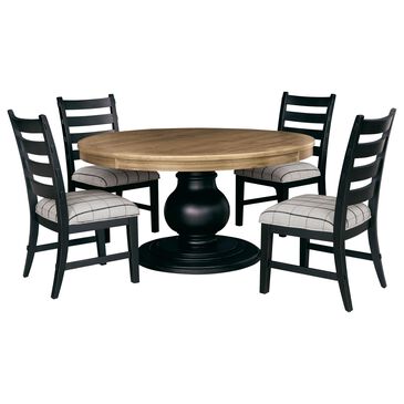 Millenium Ridgester 5-Piece Rectangular Dining Set in Light Brown and Matte Black, , large