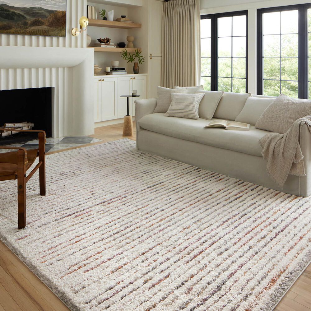 Loloi Levitt Shag 7&#39;10&quot; x 10&#39; Ivory and Multicolor Area Rug, , large