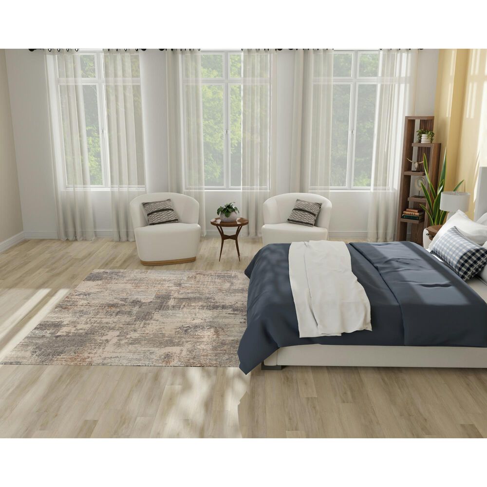 Nourison Sustainable Trends SUT04 5&#39;3&quot; x 7&#39;3&quot; Beige and Grey Area Rug, , large