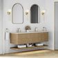 James Martin Allamari 72" Double Bathroom Vanity in Dune Mist with 3 cm Siberian Silestone Top, Rectangular Sinks and FreePower Wireless Charger, , large
