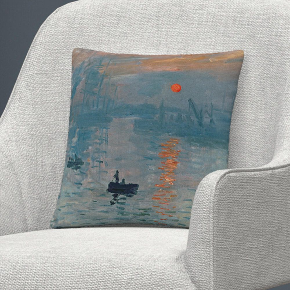 Timberlake Claude Monet 'Impression Sunrise' 16 x 16 Decorative Throw Pillow, , large