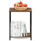 HOMLUX 2-Tier End Table with Open Shelf Storage Display in Amber Pine, , large
