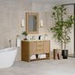 James Martin Solene 48" Single Bathroom Vanity in Seaside Oak with 3 cm Victorian Silver Quartz Top, Rectangular Sink and FreePower Wireless Charger, , large