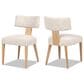 Jennifer Taylor Home Louise Side Chair with Travertine Beige Cushion in White Washed and Natural (Set of 2), , large