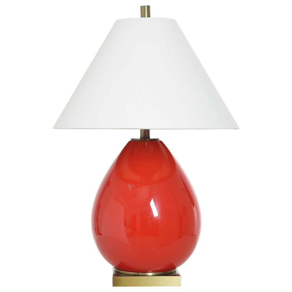 Flair Industries Glass Table Lamp in Rouge, , large