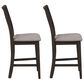 Belle Furnishings Double Bridge Counter Height Chair in Dark Brown (Set of 2), , large