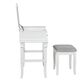 Linon Home Decor Angela Vanity with Stool in White, , large