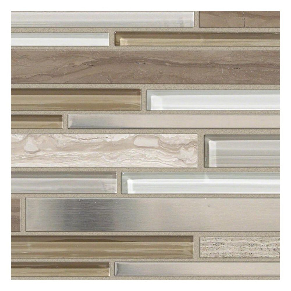 Shaw Mixed Up Stainless Dusk 12" x 12" Mosaic Sheet, , large