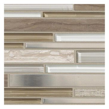 Shaw Mixed Up Stainless Dusk 12" x 12" Mosaic Sheet, , large