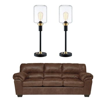 Signature Design by Ashley Sofa and Pair of Lamps, , large