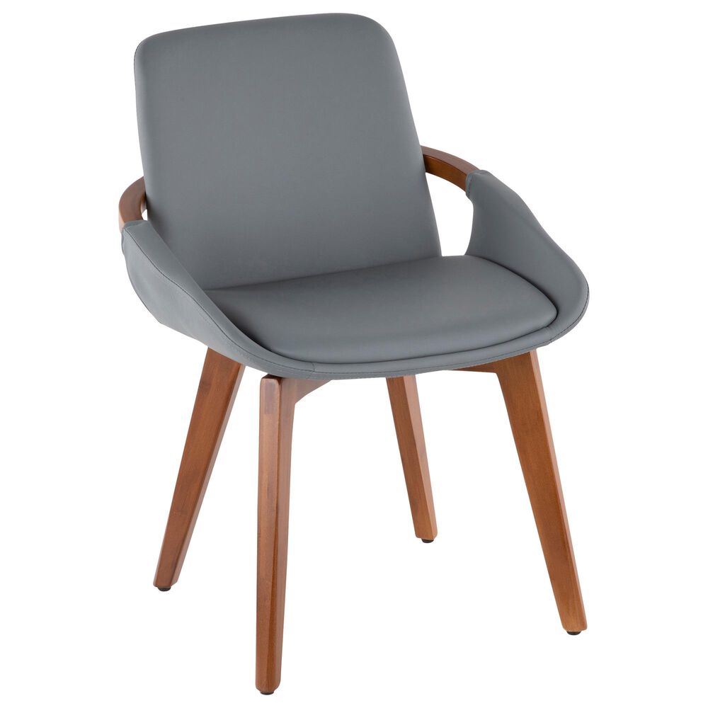 Lumisource Cosmo Chair in Grey/Walnut, , large