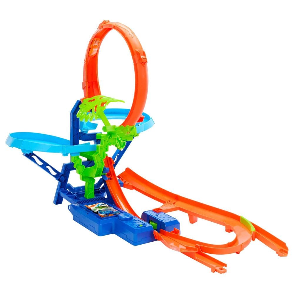 Hot Wheels Stunt Tracks Mid-Air Crash Playset with 1:64 Scale Vehicles in Multicolor, , large