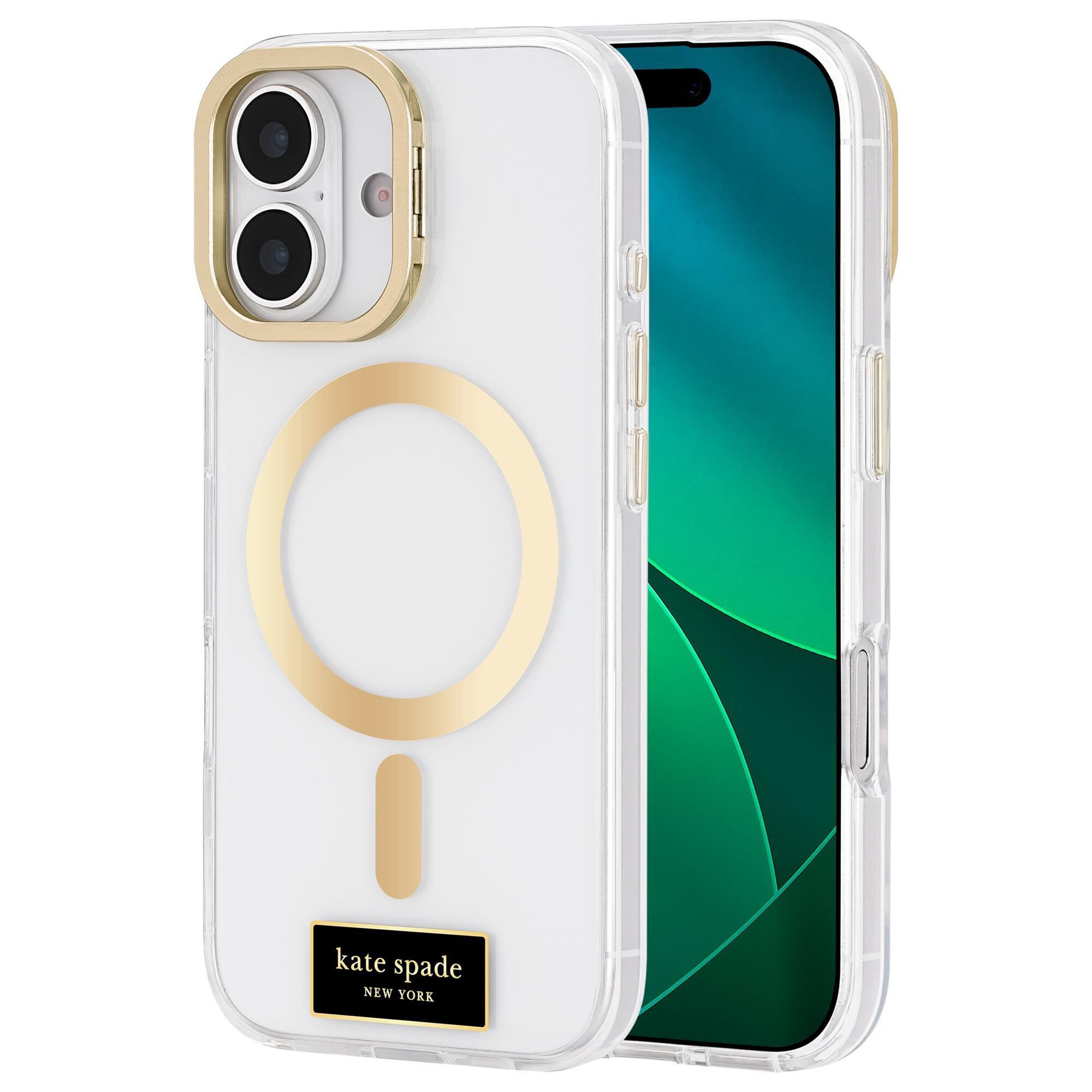 ケイトスペード iPhone 17PrケースIcon Clear MagSafe Kate Spade Protective MagSafe Case with Stand for Apple iPhone 17