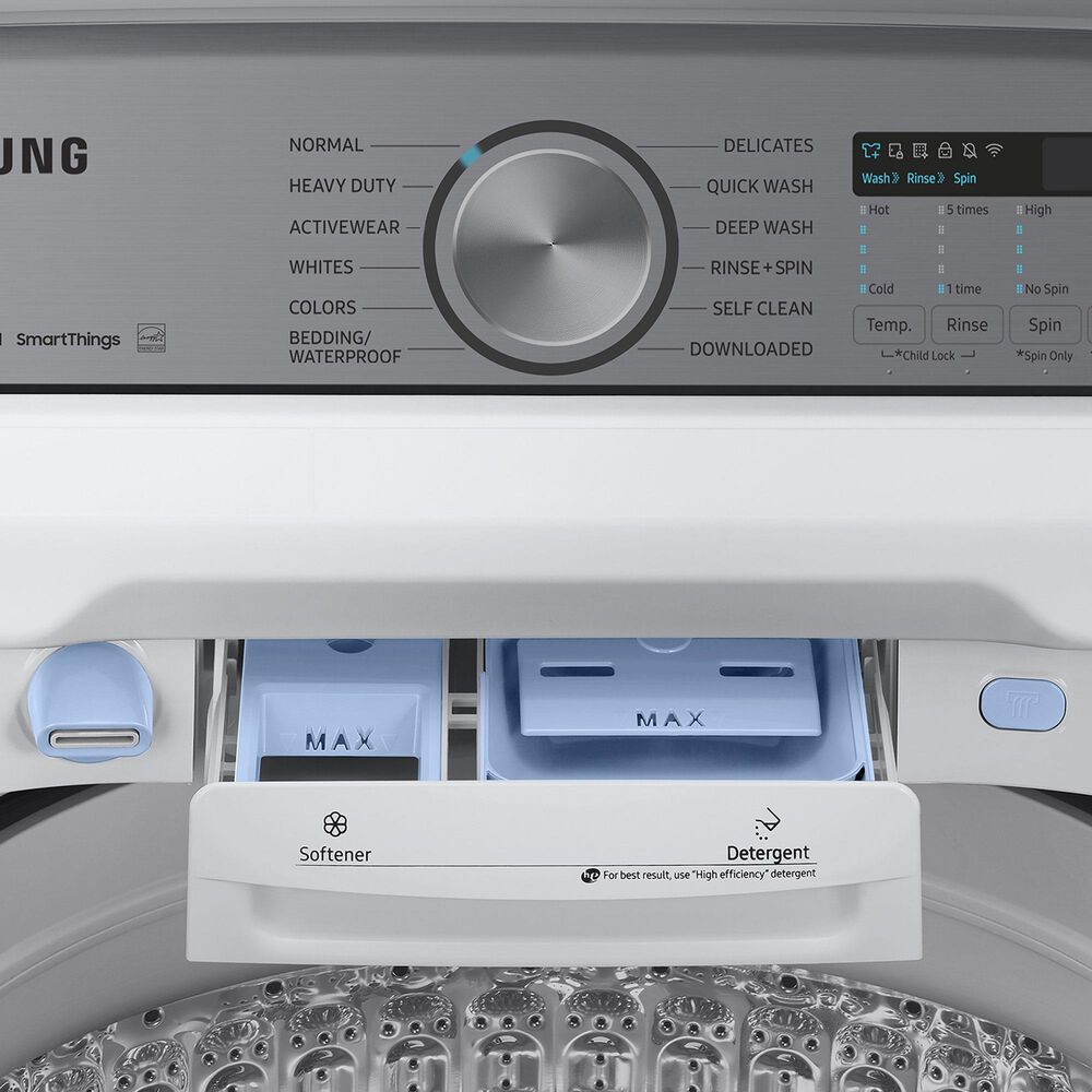 Samsung 5.2 Cu. Ft. Washer Smart Top Load with Super Speed Wash in White, , large