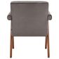 Safavieh Suri Arm Chair in Dark Grey Velvet, , large