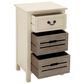 Maple and Jade 3-Drawer Side Table in White and Taupe, , large