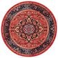 Safavieh Riviera 6"7" Round Red and Blue Area Rug, , large