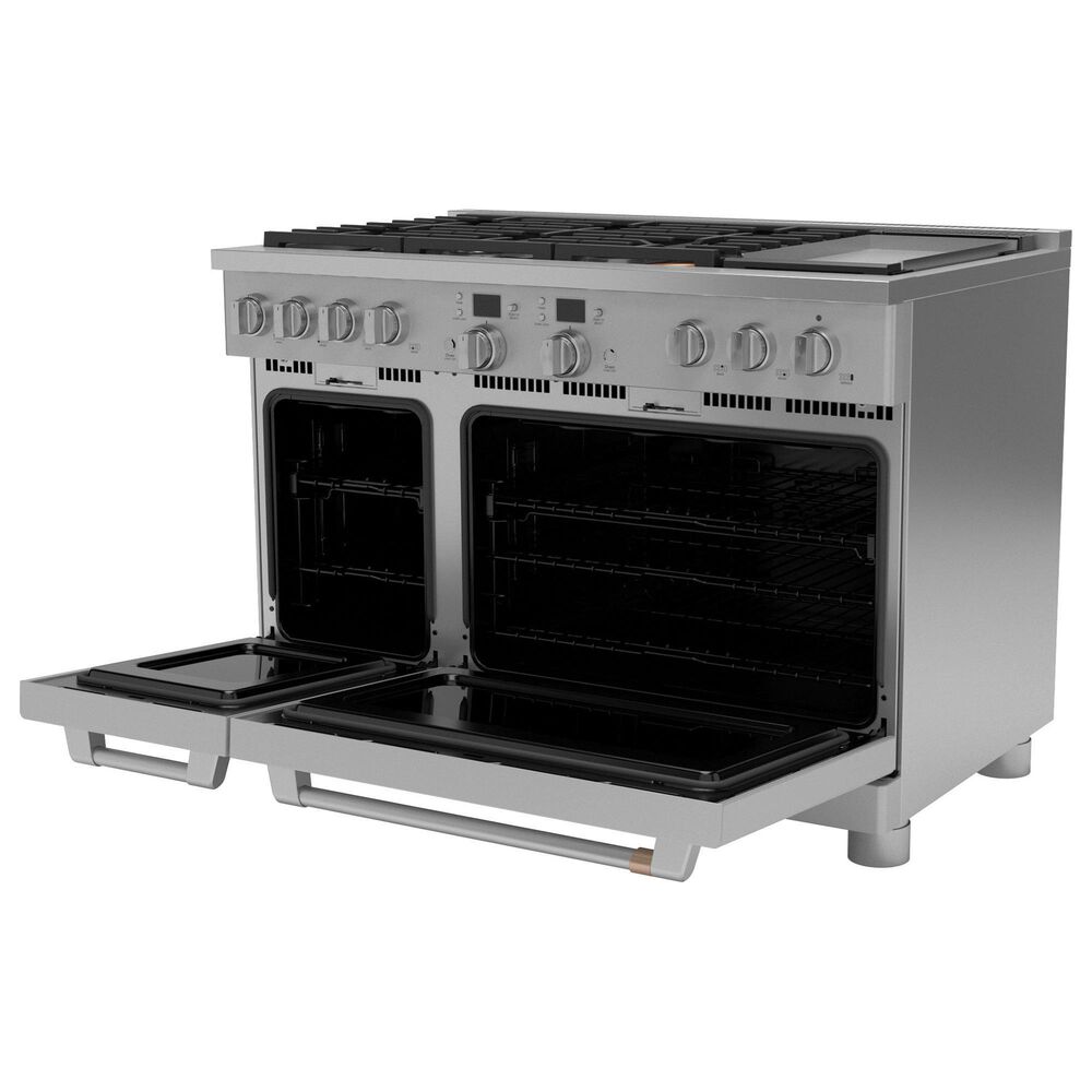 Cafe 8.25 Cu. Ft. Freestanding Dual Fuel Range with Double Oven in Stainless Steel and Brushed Stainless, , large