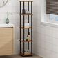HOMLUX Turn-N-Tube 5-Tier Corner Square Display Bookshelf in Light Cherry and Black, , large