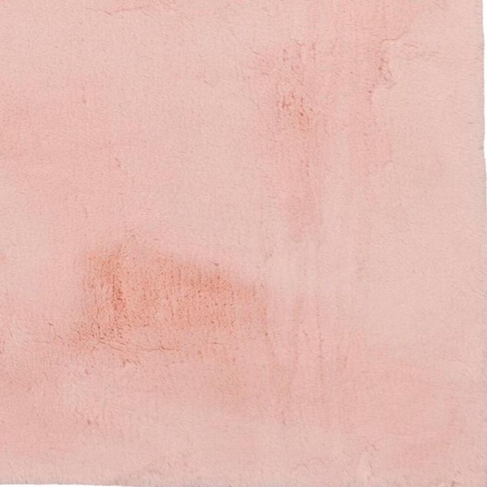 Linon Maven Faux Rabbit 5&#39; x 7&#39; Pink Area Rug, , large