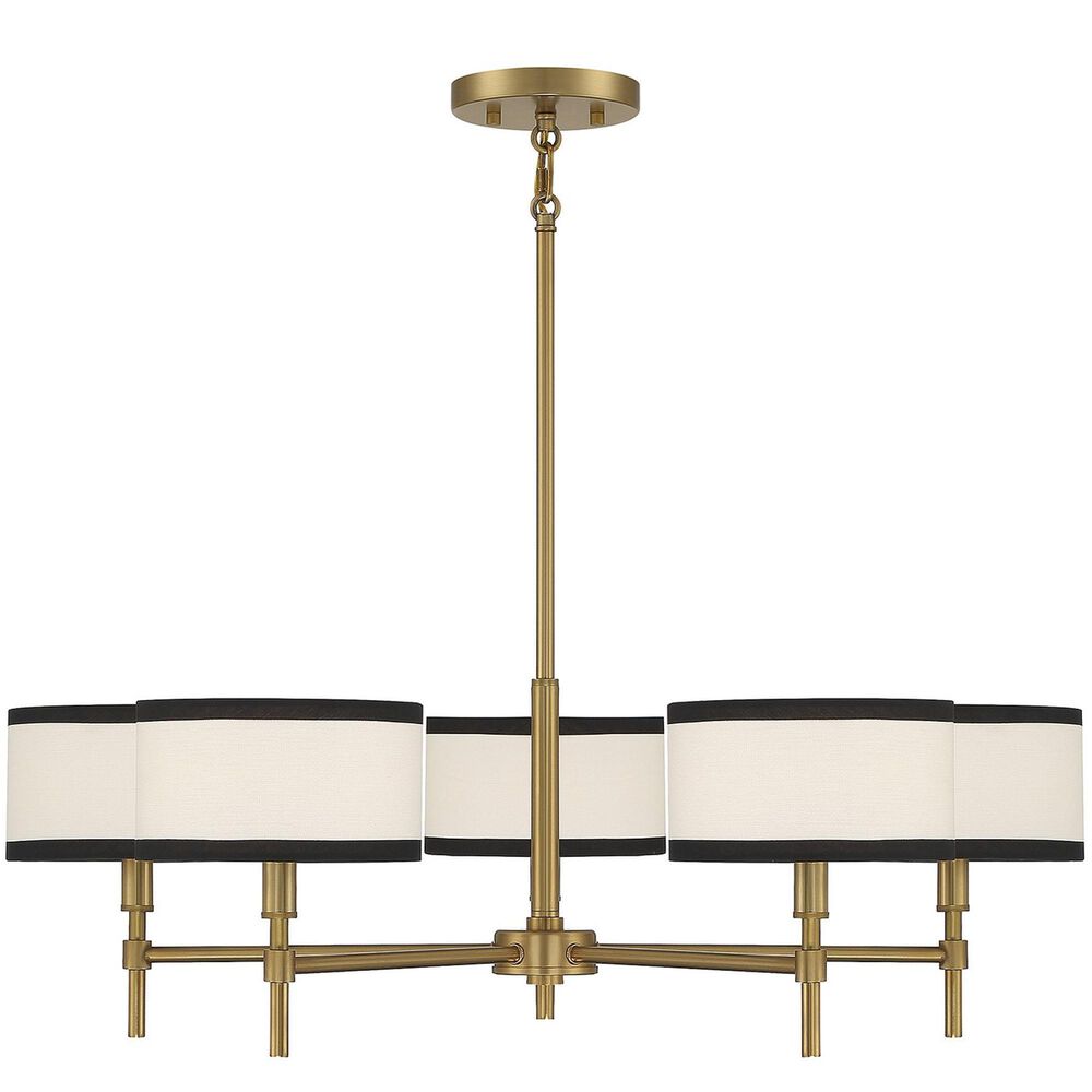 Savoy House 5 Light Chandelier in Natural Brass, , large