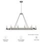 Hunter Saddlewood 10-Light Linear Chandelier in Brushed Nickel, , large