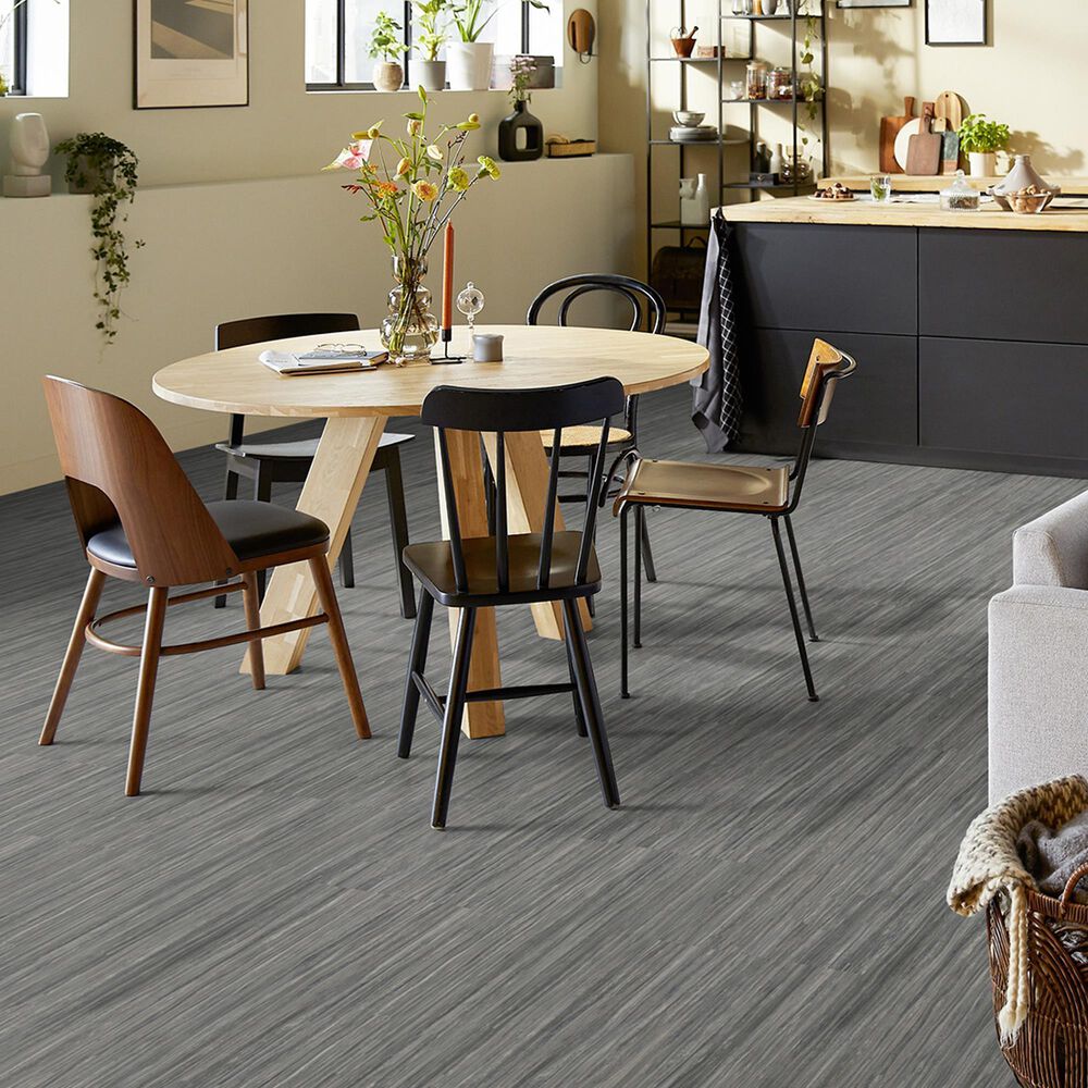 Forbo Marmoleum Cinch Loc Seal 12&quot; x 36&quot; Laminate Tile in Black Glacier, , large