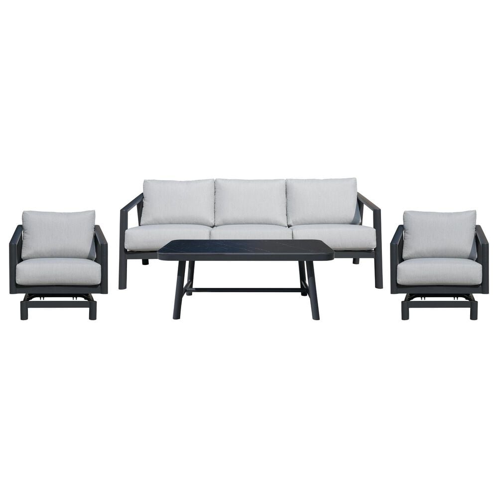 Aurelia Home 4-Piece Patio Conversation Set in Misty Grey, , large