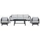 Aurelia Home 4-Piece Patio Conversation Set in Misty Grey, , large