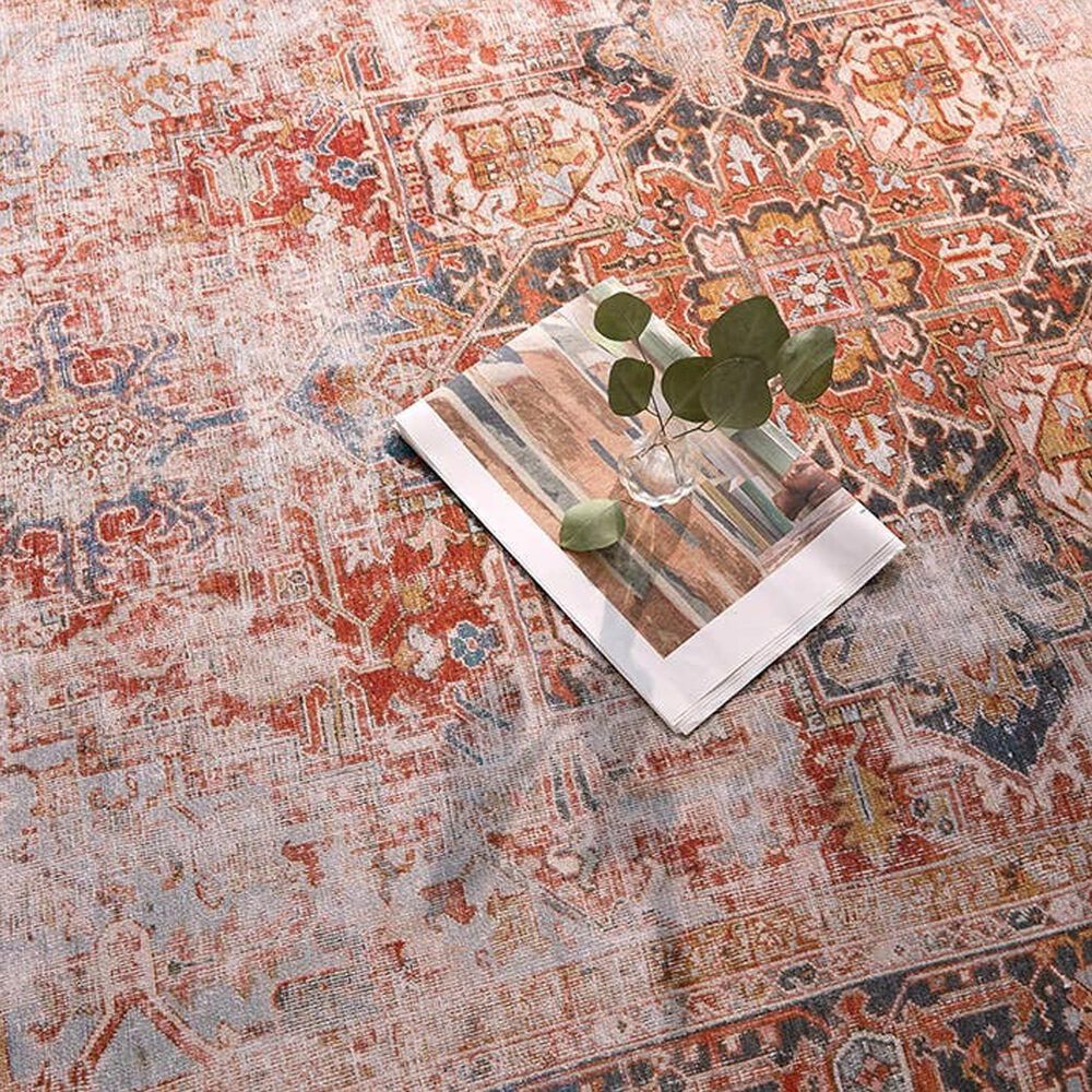 Jaipur Garcia Matias 6&#39; x 9&#39; Moonbeam, Plum Kitten, High Rise, Bombay Brown and Oil Blue Area Rug, , large