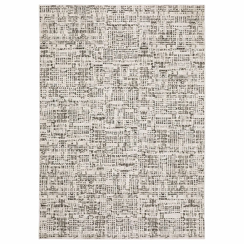 Oriental Weavers Nebulous Geo Abstract 5"3" x 7"6" Ivory Area Rug, , large