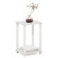 HOMLUX Simplistic 1-Tier End Table in White, , large