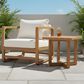 Hearth and Haven 2-Piece Patio Chat Set with Cross-Stretcher Base in Beige, , large