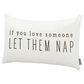 Demdaco Men"s Gifts Let Them Nap 12" x 21" Lumbar Throw Pillow in Off White, , large