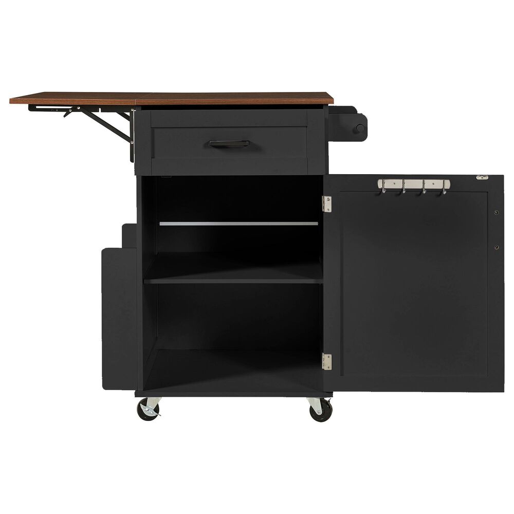 HOMLUX 39" Outdoor Kitchen Island in Black, , large
