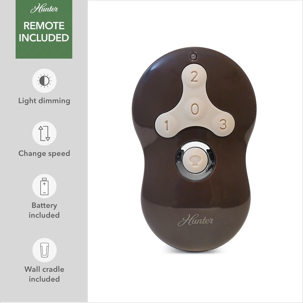 Hunter Sentinel 52&quot; Ceiling Fan with LED Lights in Premier Bronze, , large