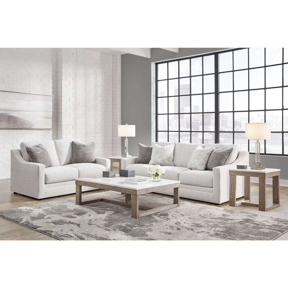 Ashley Maitelynn Stationary Sofa in Chalk, , large
