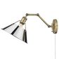 Golden Lighting Orwell 1-Light Wall Sconce in Aged Brass and Chrome, , large