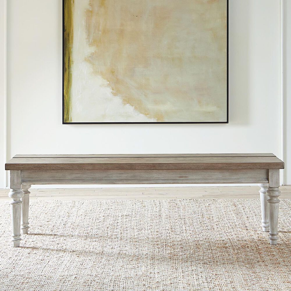 Belle Furnishings Heartland Bench in White, , large