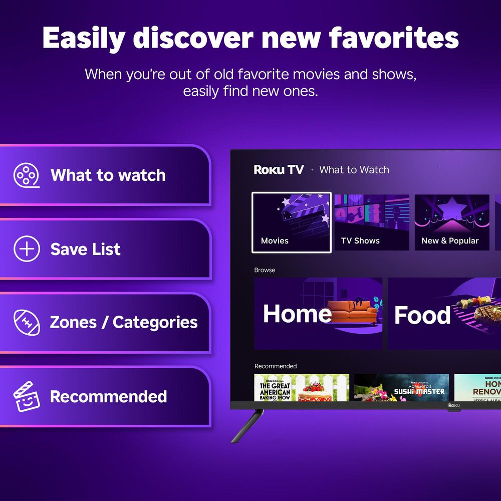 Roku 65" Class Plus Series QLED Mini-LED in Black - Smart TV, , large