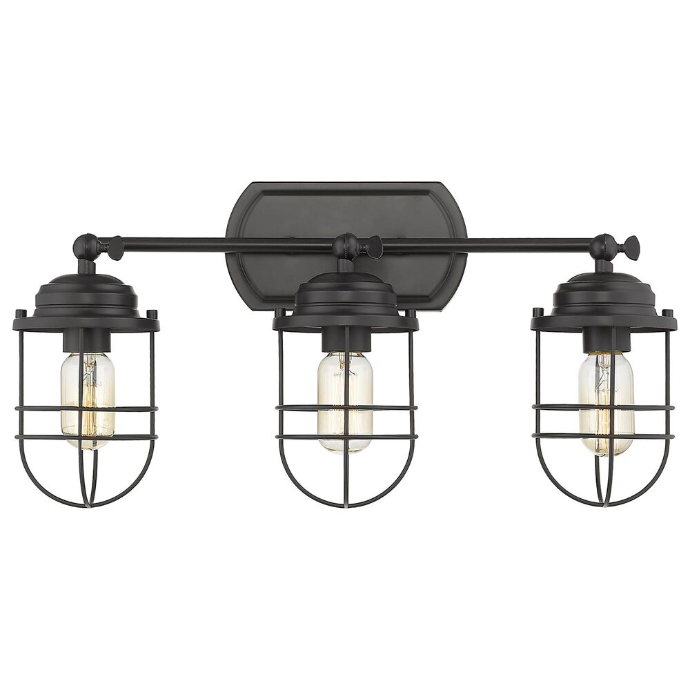Golden Lighting Seaport 3-Light Bath Vanity in Matte Black, , large