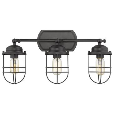 Golden Lighting Seaport 3-Light Bath Vanity in Matte Black, , large