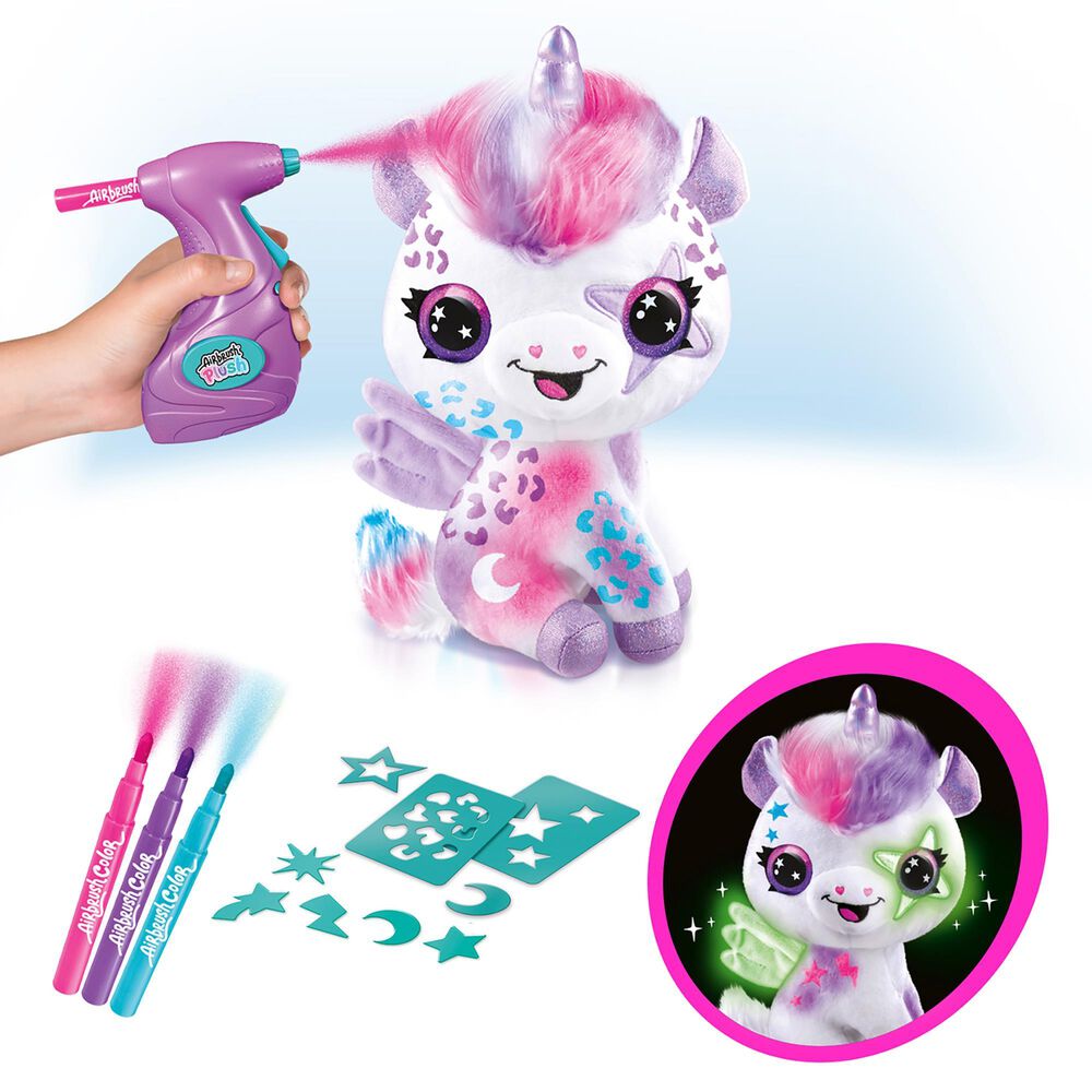 Airbrush Plush Glow-in-the Dark Magic Unicorn Plush Kit in Multicolor, , large