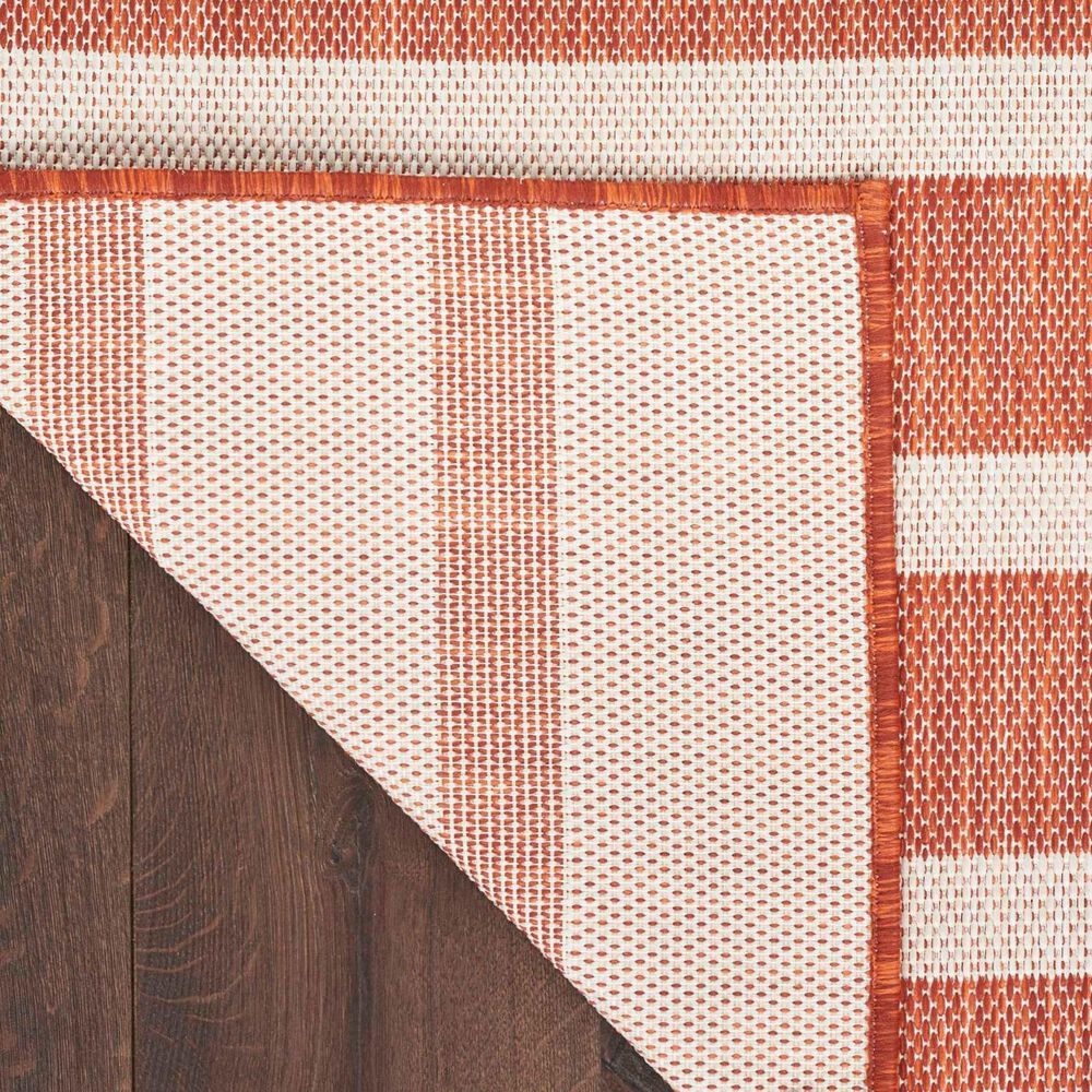 Nourison Positano POS03 Terracotta and Ivory 7&#39; x 10&#39; Indoor/Outdoor Area Rug, , large