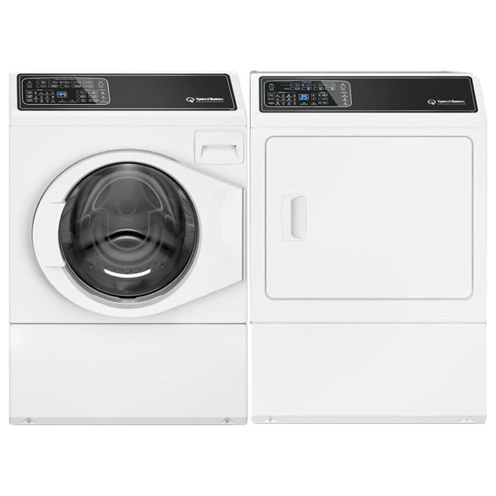 Speed Queen 3.5 Cu. Ft. Right-Hinged Front Load Washer and 7.0 Cu. Ft. Electric Dryer Laundry Pair in White, , large