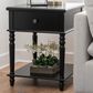Linon Home Decor Mcghie Side Table in Matte Black, , large