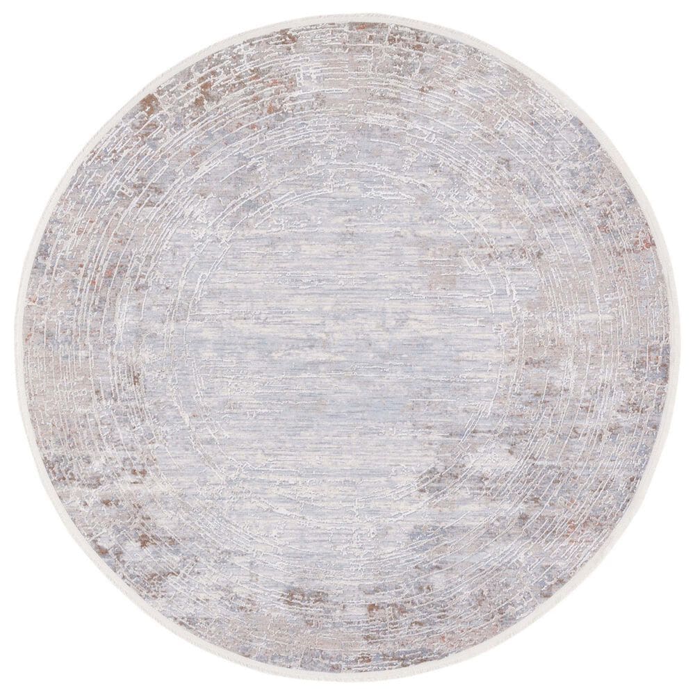 Safavieh Marmara MRM310B 6"7" Round Beige, Blue and Rust Area Rug, , large