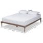 Baxton Studio Iseline Queen Platform Bed Frame in Antique Oak, , large