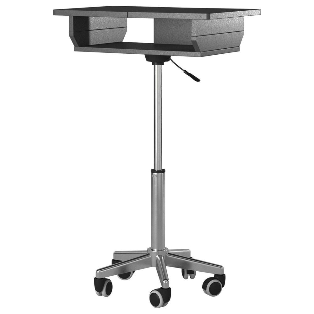 Rta Products Llc Folding Table Laptop Cart in Graphite and Chrome, , large