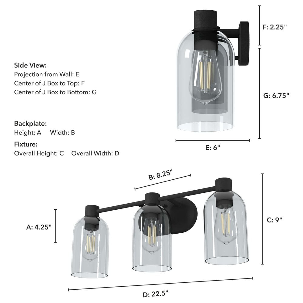 Hunter Lochmeade 3-Light Vanity in Natural Iron, , large
